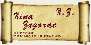 Nina Zagorac vizit kartica